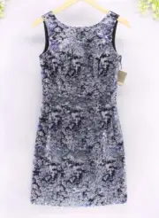 Aidan Mattox Women's Cocktail Dress Blue Matlic Sz 2 NEW
