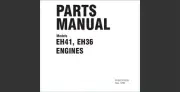 Robin America EH36 and EH41 Engines Spare Parts Manual (Reprint)