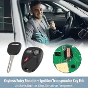 315MHz Keyless Entry Remote Ignition Transponder Key Set for GMC Yukon 01-02