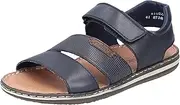 [Rieker] Men's 21081 Toe Separator Sandals, blue, 9.5 AU