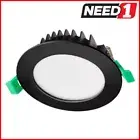 10 Pack x CROWN 13W Tri Colour LED Dimmable Downlight 90-95mm Cut Out– Flat Face
