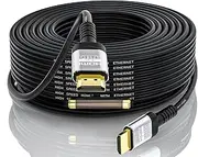 [Soonsoonic] 4K HDMI Cable 30M (100 Ft) with Built-in Signal Booster | 2.0 Ultra High Speed Cables & 4K@60Hz HDR 3D ARC HDCP2.2 Ethernet Cord | for UHD TV Monitor Laptop Xbox PS4/PS5