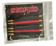 Zodiac Sign SCORPIO - 5 Astrology Ballpoint Pens - Five Different Sayings