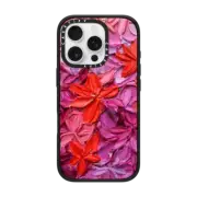 iPhone 16 Pro Impact Case MagSafe Compatible Magenta Garden Floral
