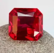 Superb Natural Blood Red Ruby 15.00 Ct Certified Square Cut Loose Gemstone W152