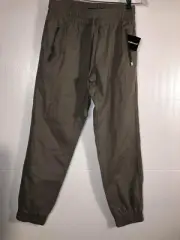 New Charlotte Russe Khaki Jogger Self-Tie Drawstring Waist Zip Pockets Wm’s XS