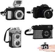 Bbiamsleep 4 Pcs Digital Camera Products Package 1:4 Scale Miniature SLR Camera Mini Camera Ornament Vintage Camera Model Digital SLR Camera Mini Decoration Accessories Photography Props