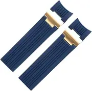 [SKXMOD] 22x20mm DIVER and MARINE Waterproof Soft Silicone Rubber Watchband Wrist Watch Band Belt For Ulysse Nardin Strap Folding Buckle