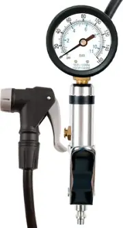 Universal Bicycle Tire Inflator Gauge with Auto-Select Valve Type...