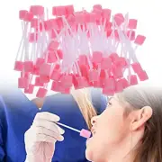 100pcs Disposable Oral Care Sponge Swab Stick for Mouth Cleaning Sputum Removal