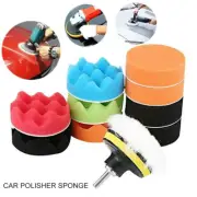12pcs 3 inch Buffing Waxing Polishing Sponge Pads Kit Set For Car PolisherDrill↔