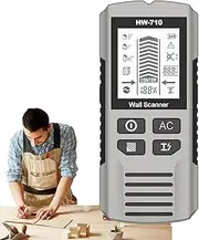 Multifunctional Handheld Metal & Wall Detector, Metal Detection Wand, Portable Stud Finder, High Sensitivity, LCD Display, 15x6.7x3cm, for Concrete, Construction
