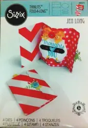 SIZZIX THIN FRAMELITS DIE SET ~ORNATE LABEL CARD FOLD-A-LONG -B14