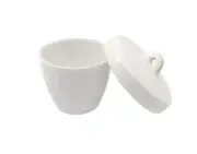 Porcelain Crucible with Lid, 25mL Capacity - Tall Form - Eisco Labs
