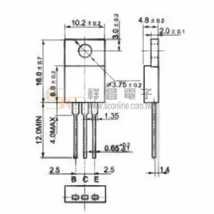 【祥昌電子】TRIAC 雙向矽控整流 晶閘管 直插 雙向可控硅 600V 8A BT137-600E 晶片 (1入)