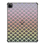 iPad Pro 12.9-inch (5th/6th gen) iPad Impact Case Pastel Rainbow Mermaid Scales Transparent