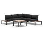 Nova Package A In Charcoal - Outdoor Aluminium Modular Corner Lounge