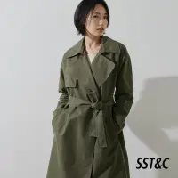 在飛比找momo購物網優惠-【SST&C 最後55折】軍綠翻領長風衣8162211003