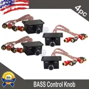4) Universal Car Audio Amplifier Bass Boost RCA Level Remote Volume Control Knob
