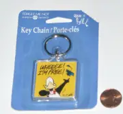 OPUS N' BILL WHEEEE! I'M FREE! KEYCHAIN -1996, AMERICAN GREETINGS/BERKELEY -NOS