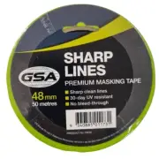 QTY 3 GSA 48mm x 50 mtr Sharp Lines Premium Masking Tape 72648
