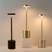 Rechargeable Metal Table Desk Lamp Touch Control Dimmable Night Light Cordless