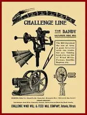 1905 Challenge Wind Mill & Feed Mill Co. NEW Metal Sign: Gas Engine - Batavia IL