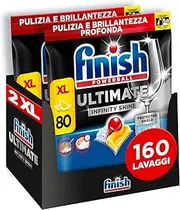 Finish Ultimate Infinity Shine Citrus Dishwasher Tablets - 160 Tablets, Grease Removal, Shine with Protective Shield