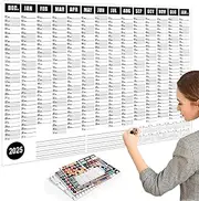 BEANPRECOY 2025 Annual Calendar Poster Yearly Wall Planner Smooth Full Year Wall Calendar Yearly Planner For School 365 Days Schedule Calendar Yearly Planner Wall Hanging for Calendar for Home School
