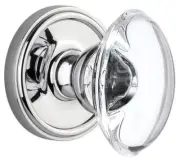 Grandeur GEOPRO_PSG_234 Georgetown Solid Brass Rose Passage Knob - Chrome