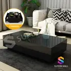 Modern Coffee Table Wooden High Gloss 4 Drawer Side Table Living Room Black