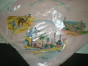 1960'S ERA USAF WHEELUS AFB LIBYA SOUVENIR SCARF - WHITE OR YELLOW