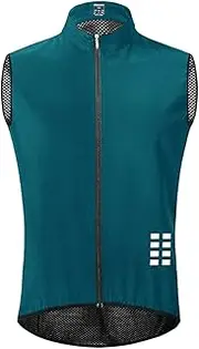[AGBARR] Reflective Vest Men Cycling Base Layer Vest Summer Breathale Keep Dry Mesh Sleeveless Running Vest Sport Undershirt Reflective Top Cat Reflective Vest (Color : Blue, Size : XXXL)