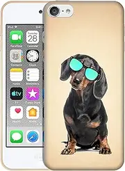 Glisten - iPod Touch 7 Case, iPod Touch 6 Case, iPod Touch 5 Case - Eye Style Dachshund Design Printed Cute Slim Plastic Hard Snap on Designer Back Phone Case/Cover for iPod Touch 7/6 / 5.