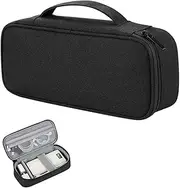 Electronics Organizer Travel Cord Case Bag Pouch for Keeping Tech Accessories Cables Cords Charger Power Bank Mouse Earphones (Single Layer,Large,Black)