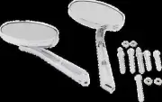 Kuryakyn Ellipse Side View Mirrors Flat Glass Chrome Freewheeler 15-22