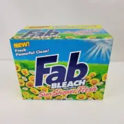 4.68 lb Fab Bleach Alternative Sun Flower Fresh Powder Laundry Detergent Vintage