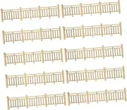 HAKIDZEL 10pcs Miniature Fence Model: 1:50 Scale Wooden Fence Border Edging for Dollhouse Garden and Architectural Models DIY Scene Layout Decor