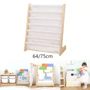 Kids Sling Bookshelf Wood Bookcase Preschool Gift Children Book Rack Storage