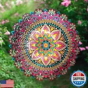 Goolyrusim Wind Spinner Mandala Blossom 3D Kinetic Wind Spinners Outdoor Lase