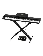 [Alpha] 88 Keys Digital Piano Electronic Keyboard With Stand in Black