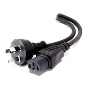 [MF-3PC15-02] 2m Aus 3 Pin Mains Plug to IEC C15 High Temperature Cable