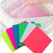Kiwinvou Transparent Sticky Notes,6 Pack 300 Pack Different Color Waterproof Transparent Sticky Notes,3x3 Translucent Sticky Notes