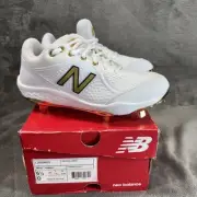 New Balance 3000v5 Fresh Foam Baseball Cleats Metal White Gold Size 6.5 Men’s