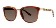 Kensie Make Me Blush Caramel Feather Men's Sunglasses Tortoiseshell Size 54