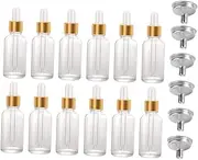 DONFAMDS 24Pcs Essential Oil Dropper Bottles with Funnels Clear Glass Dispensers for Custom Blends Travel Friendly and Leak Design