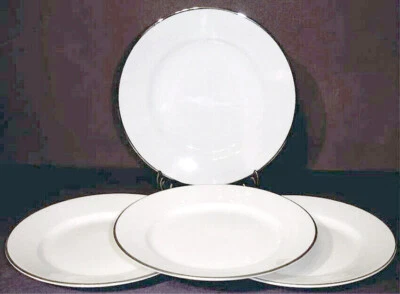 Royal Doulton Symmetry Platinum 4 PC Bread Tidbit Plates 6.25" Made in UK New
