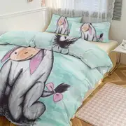 Bed Sheets g266 Eeyore Print Bedding Set Pattern Duvet Cove Set 3 Pieces 1 Quilt Cover And 2 Pillowcases for Women Men Teens tq266 Bed Sheets