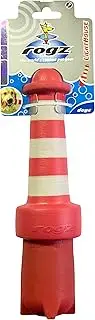 Rogz RZLH02 Floating Lighthouse Dog Toy, Red/White Large