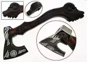 Custom Handmade Carbon Steel Bearded Camping Axe THROWING AXE